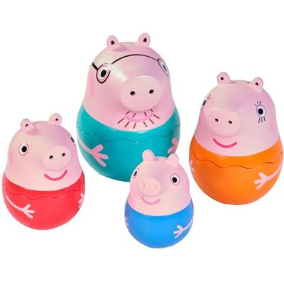 Toomies Peppa Pig Nesting Family Bath Toy, Babies and Toddler Water Toys, Stacking and Nesting Figures for Sensory Play, Beach and Pool Toys, Easy to Clean, Peppa George Mummy Daddy, 18 Months and Up Toomies Peppa Pig Nesting Family Bath Toy, Babies and Toddler Water Toys, Stacking and Nesting Figures for Sensory Play, Beach and Pool Toys, Easy to Clean, Peppa George Mummy Daddy, 18 Months and Up