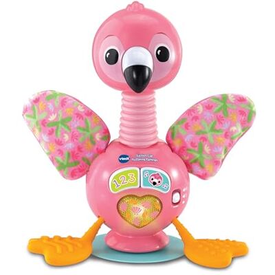 VTech Baby Suction Cup Fluttering Flamingo, Baby Sensory Toy with Colours, Numbers & Music, Suction Cup Base, Gift for Ages 6, 9, 12 Months+, English Version VTech Baby Suction Cup Fluttering Flamingo, Baby Sensory Toy with Colours, Numbers & Music, Suction Cup Base, Gift for Ages 6, 9, 12 Months+, English Version