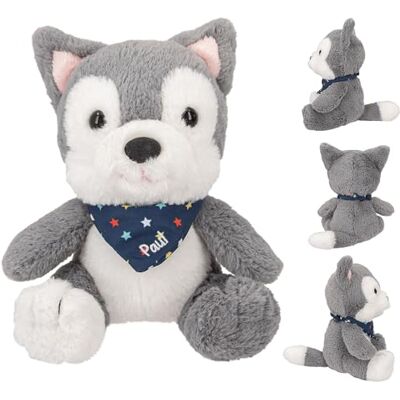 Depesche 12455 Snukis Cuddly Toy Wolf Paul with Soft Fur in Grey/White, Approx. 18 cm Plush Toy with Neckerchief Depesche 12455 Snukis Cuddly Toy Wolf Paul with Soft Fur in Grey/White, Approx. 18 cm Plush Toy with Neckerchief