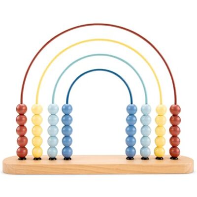 Woet ® Wooden Abacus for Toddlers, Rainbow Counting Beads, Montessori Math Learning, Preschool Early Numeracy, Fine Motor Skills, Hand Eye Coordination, Educational Activity, Age 1 Year + Woet ® Wooden Abacus for Toddlers, Rainbow Counting Beads, Montessori Math Learning, Preschool Early Numeracy, Fine Motor Skills, Hand Eye Coordination, Educational Activity, Age 1 Year +