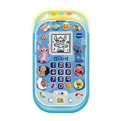 VTech Stitch Learning Phone, Official Stitch Toy, Interactive Role Play Phone with Voice Activation, Ringtones and Games, Gifts for Ages 4, 5, 6+ Years, English Version VTech Stitch Learning Phone, Official Stitch Toy, Interactive Role Play Phone with Voice Activation, Ringtones and Games, Gifts for Ages 4, 5, 6+ Years, English Version