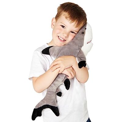 Zappi Co Ultra Soft Black-Tipped Shark Plush Toy (53cm Length) Eco-Friendly, Newborn Gift, Realistic Lifelike Zappi Co Ultra Soft Black-Tipped Shark Plush Toy (53cm Length) Eco-Friendly, Newborn Gift, Realistic Lifelike