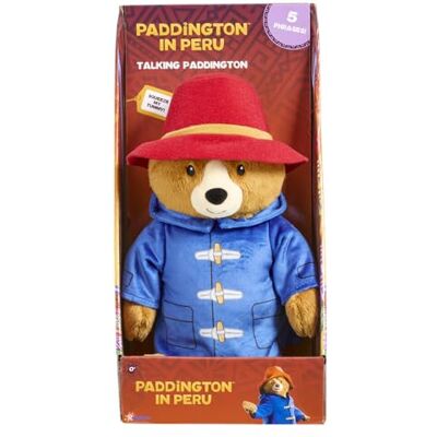 Rainbow Designs Paddington Bear Movie Talking Teddy Bear Paddington Bear talking toy with 5 Phrases, Red Hat & Blue Duffle Coat Cuddly Companion for Playtime Adventures Rainbow Designs Paddington Bear Movie Talking Teddy Bear Paddington Bear talking toy with 5 Phrases, Red Hat & Blue Duffle Coat Cuddly Companion for Playtime Adventures
