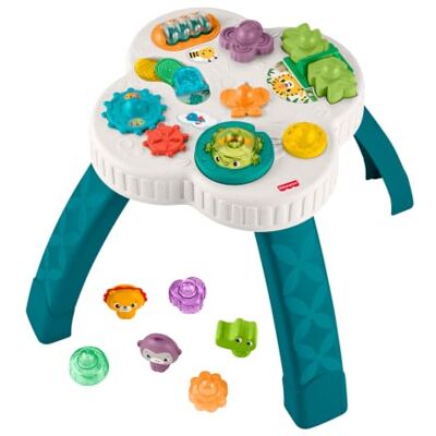Fisher-Price Stacking Action Activity Table Baby & Toddler Play Center with 6 Stackers, JTM58 Fisher-Price Stacking Action Activity Table Baby & Toddler Play Center with 6 Stackers, JTM58