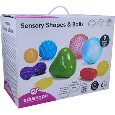 Edushape BSM ED705199 Pack of 9 Sensory Balls Edushape BSM ED705199 Pack of 9 Sensory Balls