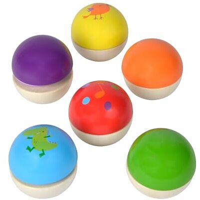 Eichhorn Chime Balls 6 Colourful Wooden Balls with Sound Making Different Sounds for Children and Babies from 12 Months Wooden Toys Eichhorn Chime Balls 6 Colourful Wooden Balls with Sound Making Different Sounds for Children and Babies from 12 Months Wooden Toys