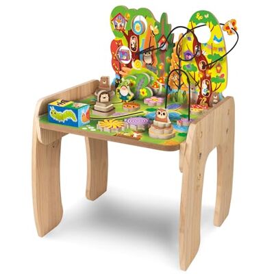 Liscianigiochi Lisciani MONTESSORI Evolving Wooden Activity Table for Children 1 to 4 Years Educational Game with Labyrinth, Gears, Recessed Shapes Adjustable Height Sensory Stimulation Liscianigiochi Lisciani MONTESSORI Evolving Wooden Activity Table for Children 1 to 4 Years Educational Game with Labyrinth, Gears, Recessed Shapes Adjustable Height Sensory Stimulation