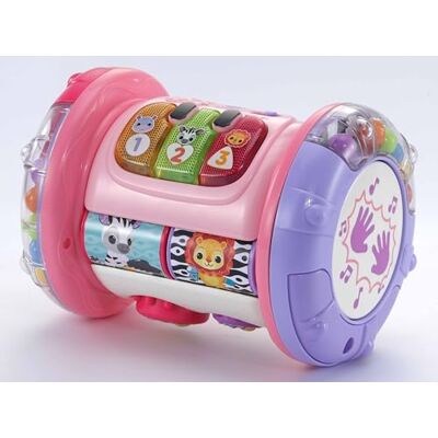 VTech Baby Explore & Discover Roller, Interactive Baby Toy with Gears, Rollers, Beads, Lights & Music, Roll & Push Gift for Infants 6, 9, 12 months +, English Version VTech Baby Explore & Discover Roller, Interactive Baby Toy with Gears, Rollers, Beads, Lights & Music, Roll & Push Gift for Infants 6, 9, 12 months +, English Version