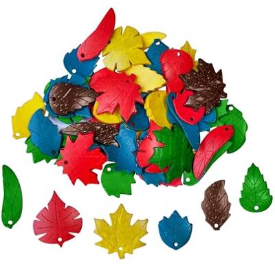 Craftplay Coconut Shell Leaves Set of 50 Natural Loose Parts in 6 Shapes and 5 Colours Eco-Friendly Sorting Manipulatives for Early Years Craftplay Coconut Shell Leaves Set of 50 Natural Loose Parts in 6 Shapes and 5 Colours Eco-Friendly Sorting Manipulatives for Early Years