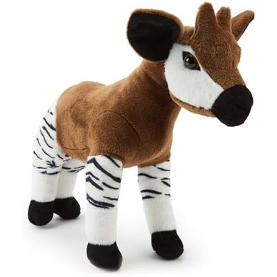 Zappi Co Okapi Plush Toy (35cm) Unique, Cuddly Safari Toy, Eco-Friendly, Fascinating for Curious Kids, Made from Recycled Material Zappi Co Okapi Plush Toy (35cm) Unique, Cuddly Safari Toy, Eco-Friendly, Fascinating for Curious Kids, Made from Recycled Material