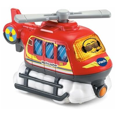 VTech Toot-Toot Drivers Helicopter, English Light-up button plays music, sounds and songs; push along or spin the rotor for hands-on play. Ages 1-5 VTech Toot-Toot Drivers Helicopter, English Light-up button plays music, sounds and songs; push along or spin the rotor for hands-on play. Ages 1-5