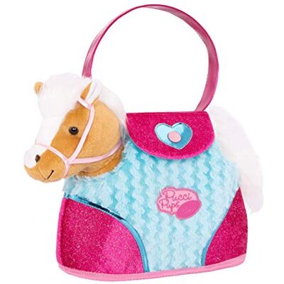 Pucci Pups Pucci Pals Plush Horse Carrier Set, Beige Horse Purse, Pet Beige plush horse with white mane and tail, blue saddle, pink and blue carrier bag, carrot and comb for play, Pet, 2+ Years Pucci Pups Pucci Pals Plush Horse Carrier Set, Beige Horse Purse, Pet Beige plush horse with white mane and tail, blue saddle, pink and blue carrier bag, carrot and comb for play, Pet, 2+ Years