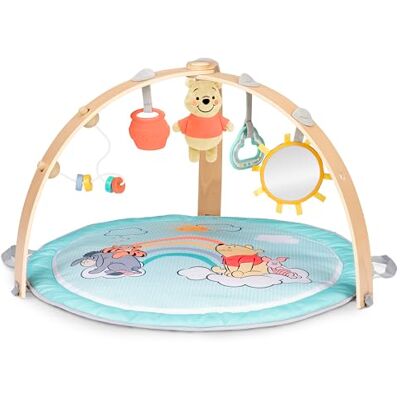 Bright Starts Disney Baby Winnie the Pooh Hunny Hangout Activity Gym with Tummy Time Pillow and Reversible Mat, 5 Pooh Bear Toys Included, Unisex, Newborn and Up Bright Starts Disney Baby Winnie the Pooh Hunny Hangout Activity Gym with Tummy Time Pillow and Reversible Mat, 5 Pooh Bear Toys Included, Unisex, Newborn and Up