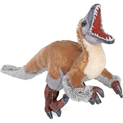 WILD REPUBLIC Artist Collection, Dinosaur Velociraptor, Gift for Kids, 15 inches, Plush Toy, Fill is Spun Recycled Water Bottles, Brown, Medium WILD REPUBLIC Artist Collection, Dinosaur Velociraptor, Gift for Kids, 15 inches, Plush Toy, Fill is Spun Recycled Water Bottles, Brown, Medium