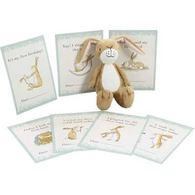 Rainbow Designs Guess How Much I Love You Little Nutbrown Hare Soft Toy & 12 Milestone Cards Charming Baby Gift Set for First-Year Memories Presented in Bespoke Gift Box Rainbow Designs Guess How Much I Love You Little Nutbrown Hare Soft Toy & 12 Milestone Cards Charming Baby Gift Set for First-Year Memories Presented in Bespoke Gift Box