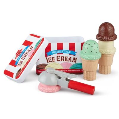 Melissa & Doug Scoop and Stack Ice Cream Cone Wooden Magnetic Pretend Play Food Set, Preschool Toy Play Ice Cream Set, Pretend Food, Toy For Toddlers And Kids Ages 3+ FSC Certified FSC Certified Melissa & Doug Scoop and Stack Ice Cream Cone Wooden Magnetic Pretend Play Food Set, Preschool Toy Play Ice Cream Set, Pretend Food, Toy For Toddlers And Kids Ages 3+ FSC Certified FSC Certified