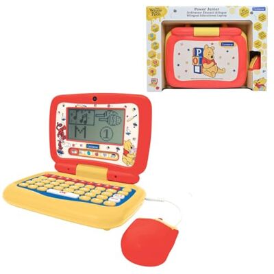 LEXIBOOK , Winnie the Pooh Bilingual Talking Educational Laptop, 40 Activities English French, Learning Games and Stories, Keyboard, Mouse and Pretend Webcam, Red/Yellow, JC398WTPi1LXB LEXIBOOK , Winnie the Pooh Bilingual Talking Educational Laptop, 40 Activities English French, Learning Games and Stories, Keyboard, Mouse and Pretend Webcam, Red/Yellow, JC398WTPi1LXB