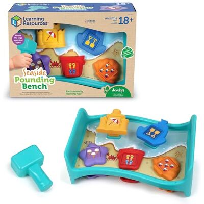 Learning Resources Seaside Pounding Bench, Interactive Educational Toy, Pounding Hammer Toy Game, Early Number Recognition Game, Ages 18 months+ Learning Resources Seaside Pounding Bench, Interactive Educational Toy, Pounding Hammer Toy Game, Early Number Recognition Game, Ages 18 months+