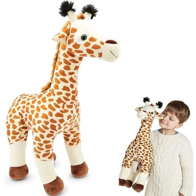 Zappi Co Children's Realistic Lifelike Large Plush Toy Soft & Cuddly Stuffed Animal for Boys and Kids (53cm Height) (Giraffe) Zappi Co Children's Realistic Lifelike Large Plush Toy Soft & Cuddly Stuffed Animal for Boys and Kids (53cm Height) (Giraffe)