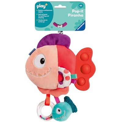 Ravensburger Play+ Pop-it Red Piranha New Born Sensory & Development Baby Toys 0-6 Months Infant Gifts Ravensburger Play+ Pop-it Red Piranha New Born Sensory & Development Baby Toys 0-6 Months Infant Gifts