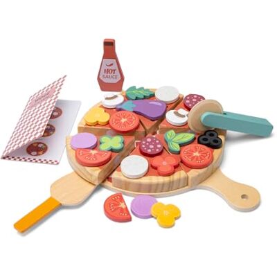 Woet Wooden Pizza Play Food Set for Toddlers Age 24 Months+ – 32-Piece FSC Pretend Cooking Playset with Menu & Accessories – Educational Role Play Kitchen Toy for Kids Woet Wooden Pizza Play Food Set for Toddlers Age 24 Months+ – 32-Piece FSC Pretend Cooking Playset with Menu & Accessories – Educational Role Play Kitchen Toy for Kids