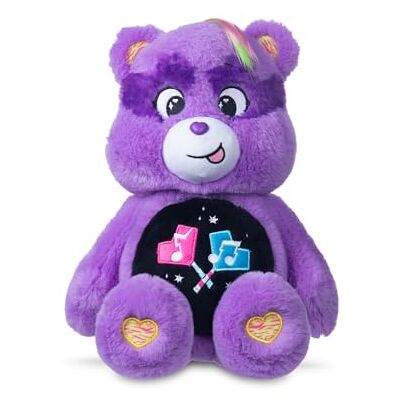 Care Bears Basic Fun 22cm Rock Theme Plush – Share Bear Eco-Friendly Soft Toy with Lightning Belly Badge – Collectible Plush for Kids & Fans, Purple, 14 Care Bears Basic Fun 22cm Rock Theme Plush – Share Bear Eco-Friendly Soft Toy with Lightning Belly Badge – Collectible Plush for Kids & Fans, Purple, 14