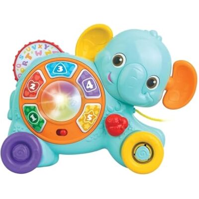 winfun Interactive and Educational Toy, Pull-Along Elephant with Sounds and Lights, English, winfun Interactive and Educational Toy, Pull-Along Elephant with Sounds and Lights, English,
