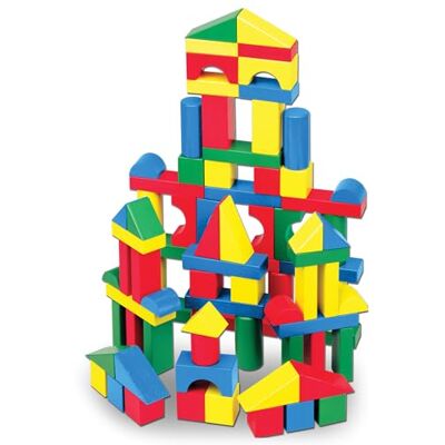 Melissa & Doug 100 Wooden Building Blocks Set − Stacking & Construction Toy for Boys & Girls Educational Activity Age 2+ FSC Certified Melissa & Doug 100 Wooden Building Blocks Set − Stacking & Construction Toy for Boys & Girls Educational Activity Age 2+ FSC Certified
