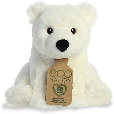 AURORA , 35030, Eco Nation Polar Bear, 9.5In, Soft Toy, White, 18 cm AURORA , 35030, Eco Nation Polar Bear, 9.5In, Soft Toy, White, 18 cm