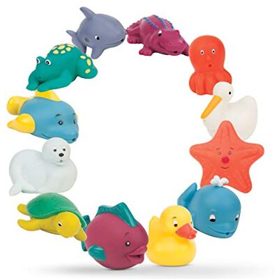 Battat – Baby Bath Buddies Squirters – 12-Pack Little Animal Squirts Fun Bath Toys for Babies 10m+ Battat – Baby Bath Buddies Squirters – 12-Pack Little Animal Squirts Fun Bath Toys for Babies 10m+