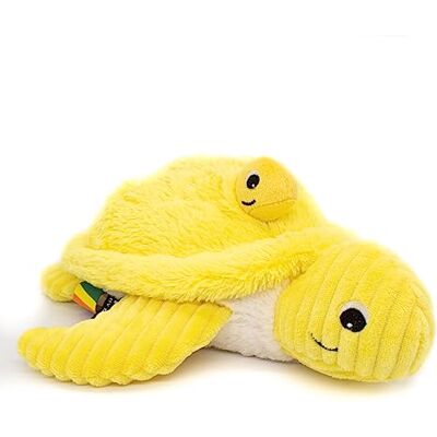 LES DÉGLINGOS Les Deglingos Ptipotos Sauvenou the Turtle Mum and Baby Plush Corduroy Toy, Yellow LES DÉGLINGOS Les Deglingos Ptipotos Sauvenou the Turtle Mum and Baby Plush Corduroy Toy, Yellow
