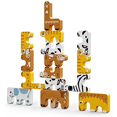 TUMAMA KIDS tumama Stacking Games Toys Children Montessori Animal Balance Blocks Games Toddler Educational Stacking High Building Block Toy for 3 4 5 6 Years Old Kids Infants Adults Boys Girls (15pcs) TUMAMA KIDS tumama Stacking Games Toys Children Montessori Animal Balance Blocks Games Toddler Educational Stacking High Building Block Toy for 3 4 5 6 Years Old Kids Infants Adults Boys Girls (15pcs)