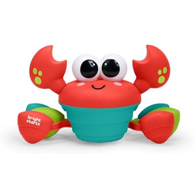 Bright Starts Rockin’ Crawling Crab Interactive Baby Toy with Music & Dancing, Safety Sensors Detect Obstacles, Encourage Motor Skills and Learn to Crawl, Red, Ages 6 Months and Up Bright Starts Rockin’ Crawling Crab Interactive Baby Toy with Music & Dancing, Safety Sensors Detect Obstacles, Encourage Motor Skills and Learn to Crawl, Red, Ages 6 Months and Up