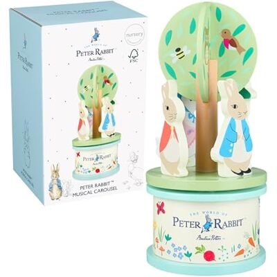 ORANGE TREE Toys Peter Rabbit Toys Peter Rabbit & Friends Carousel Music Box for Girls, Boys, Wooden Toys Early Development & Activity Toys, Musical Toys Official Licensed Peter Rabbit Gifts ORANGE TREE Toys Peter Rabbit Toys Peter Rabbit & Friends Carousel Music Box for Girls, Boys, Wooden Toys Early Development & Activity Toys, Musical Toys Official Licensed Peter Rabbit Gifts