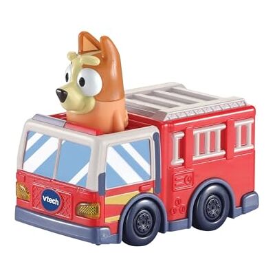 VTech Toot-Toot Drivers Bluey: Bingo Fire Truck, English Official Bluey, Bingo fire truck with flashing lights, sounds, songs and SmartPoint reactions for rescue role-play. Ages 1-5 VTech Toot-Toot Drivers Bluey: Bingo Fire Truck, English Official Bluey, Bingo fire truck with flashing lights, sounds, songs and SmartPoint reactions for rescue role-play. Ages 1-5
