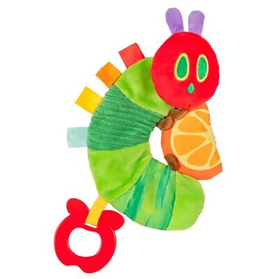 KIDS PREFERRED Eric Carle Toddler Toys The Very Hungry Caterpillar Sensory Toy with Crinkle Orange Slice and Teether Ring for Car Seat and Stroller KIDS PREFERRED Eric Carle Toddler Toys The Very Hungry Caterpillar Sensory Toy with Crinkle Orange Slice and Teether Ring for Car Seat and Stroller