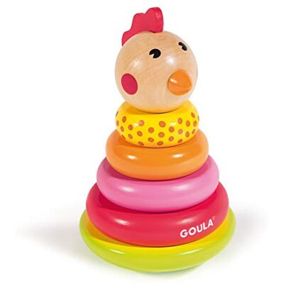 Goula Pile Up Hen Grab & Stack Toy, Ring Stacking Game for Young Children Develop Fine Motor Skills, Hand Eye Coordination & Independent Learning Watch the Wooden Toy Wobble Ages 18 Months + Goula Pile Up Hen Grab & Stack Toy, Ring Stacking Game for Young Children Develop Fine Motor Skills, Hand Eye Coordination & Independent Learning Watch the Wooden Toy Wobble Ages 18 Months +