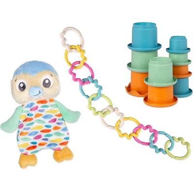 Playgro Plush Stuffed Animal Gift Set ECO Penguin Made from Recycled Water Bottles Playgro Plush Stuffed Animal Gift Set ECO Penguin Made from Recycled Water Bottles