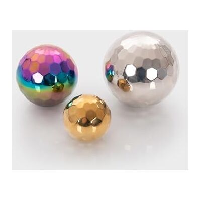 tickit sensory stainless steel balls – mirrored faceted balls with sound and movement for sensory exploration, motor skill development and early learning tickit sensory stainless steel balls – mirrored faceted balls with sound and movement for sensory exploration, motor skill development and early learning