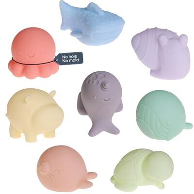 Dreambaby Splish Splash & Giggle Bath Toys 8-Pc. Sea Animals, Sealed No-Hole Mold-Free, Non-Toxic BPA-Free Soft Squeezable Floating Water Toys for Babies & Kids 1 Month+, Ideal for Bath & Pool Time Dreambaby Splish Splash & Giggle Bath Toys 8-Pc. Sea Animals, Sealed No-Hole Mold-Free, Non-Toxic BPA-Free Soft Squeezable Floating Water Toys for Babies & Kids 1 Month+, Ideal for Bath & Pool Time