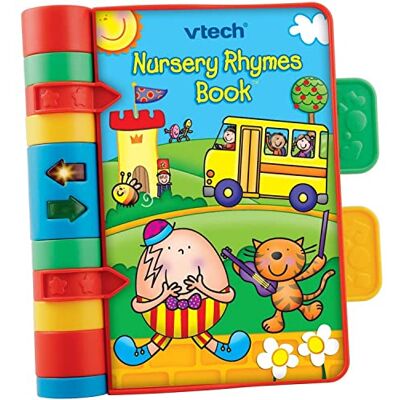 VTech Baby Nursery Rhymes Book, Light Up, Interactive, Musical Baby Book with Sounds and Phrases, Suitable for Babies from 6 Months+, English Version VTech Baby Nursery Rhymes Book, Light Up, Interactive, Musical Baby Book with Sounds and Phrases, Suitable for Babies from 6 Months+, English Version