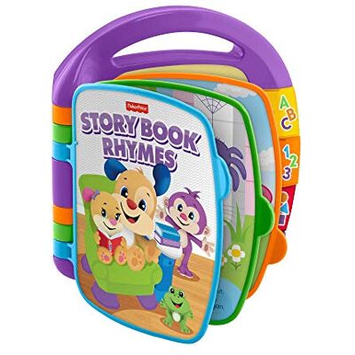 Fisher-Price Laugh & Learn Storybook Rhymes, UK English Musical Toy Book, Learning Songs & Lights, English Nursery Rhymes, Educational Play, Infants Ages 6+ Months, CDH26 Fisher-Price Laugh & Learn Storybook Rhymes, UK English Musical Toy Book, Learning Songs & Lights, English Nursery Rhymes, Educational Play, Infants Ages 6+ Months, CDH26
