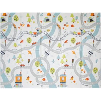 Nuby Foldable Reversible Play Mat Easy Clean Reversible Waterproof Suitable from Birth 147 x 195 cm (Road) Nuby Foldable Reversible Play Mat Easy Clean Reversible Waterproof Suitable from Birth 147 x 195 cm (Road)