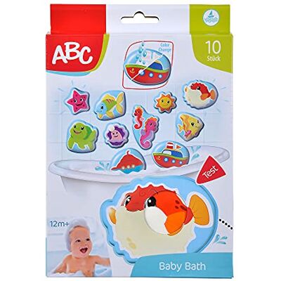 ABC Simba 104010196 Magic Bath Puzzle, Bath Stickers, 10 Pieces, 10 cm, Stick to the Bathtub Edge, Bath Fun, Colourful Motifs, Colour Changing, Bath Toy, from 12 Months ABC Simba 104010196 Magic Bath Puzzle, Bath Stickers, 10 Pieces, 10 cm, Stick to the Bathtub Edge, Bath Fun, Colourful Motifs, Colour Changing, Bath Toy, from 12 Months