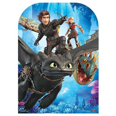 STAR CUTOUTS SC1301 How To Train Your Dragon Toothless Hiccup Stormfly Astrid Child Size Party Stand In Height 130cm Width 96cm STAR CUTOUTS SC1301 How To Train Your Dragon Toothless Hiccup Stormfly Astrid Child Size Party Stand In Height 130cm Width 96cm