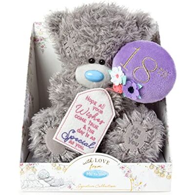 Me To You Bear 9" 18th Birthday, Gray Me To You Bear 9" 18th Birthday, Gray