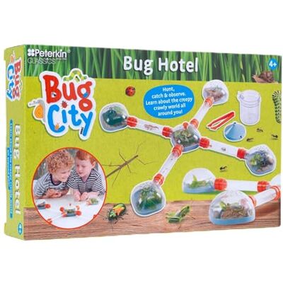 Peterkin Classics Bug City: Bug Hotel learn about the creepy crawly world, building habitats with pods, tunnels and viewing tub Learning & Education Explorer Toys Ages 3+ Peterkin Classics Bug City: Bug Hotel learn about the creepy crawly world, building habitats with pods, tunnels and viewing tub Learning & Education Explorer Toys Ages 3+