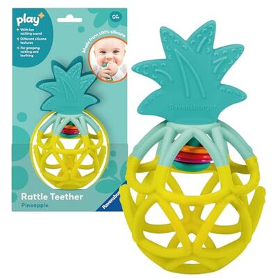 Ravensburger Play+ Pineapple Baby Teething Toy with Easy-to-Grasp Body Sensory Development Toys for New Born 0 Months Ravensburger Play+ Pineapple Baby Teething Toy with Easy-to-Grasp Body Sensory Development Toys for New Born 0 Months