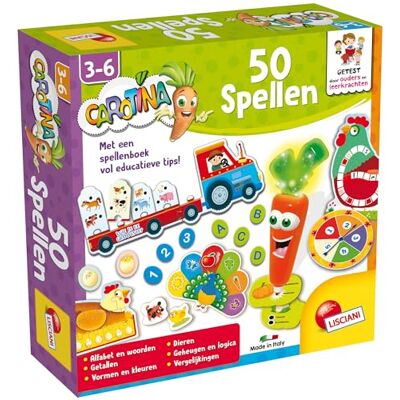 Liscianigiochi LISCIANI 50 Games Suitcase Talk Pen Electronic Educational Games Numbers, Shapes And Colors For Children from 3 to 6 years Carotina Liscianigiochi LISCIANI 50 Games Suitcase Talk Pen Electronic Educational Games Numbers, Shapes And Colors For Children from 3 to 6 years Carotina