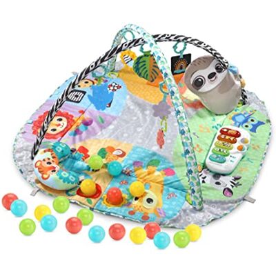 VTech 7-in-1 Touch & Feel Sensory Play Gym Grow with Baby Developmental Gym Suitable for Ages 0-24 Months, English Version VTech 7-in-1 Touch & Feel Sensory Play Gym Grow with Baby Developmental Gym Suitable for Ages 0-24 Months, English Version